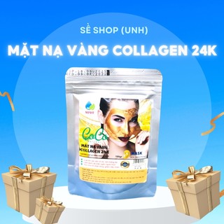 ( Mua 1 tặng 2 ) bộ 3 sp Mặt nạ collagen vàng 24k+ Ủ sữa non kích trắng con bò + cọ đắp mặt giúp giảm lão hóa da,nâng cơ