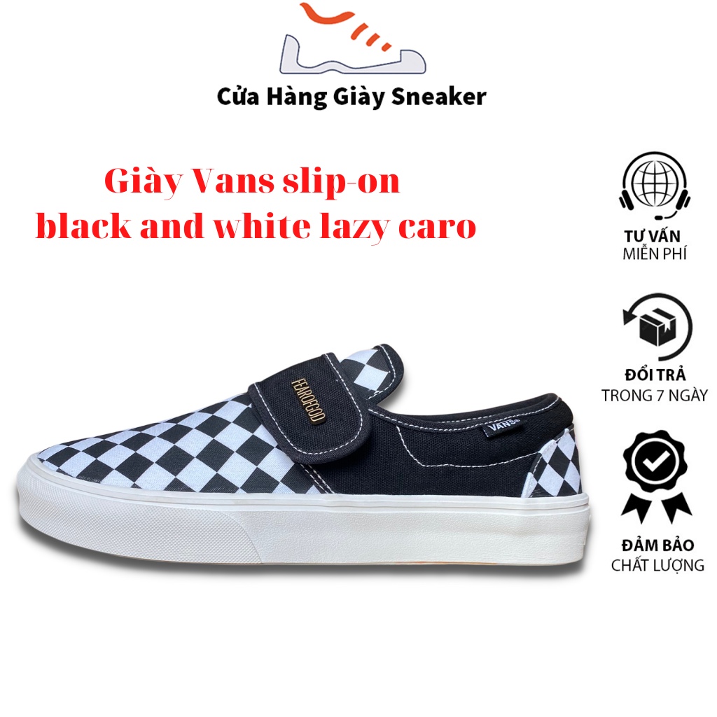 Giày vans slipon fear of god caro hàng 11 full size nam nữ đủ phụ kiện túi hộp
