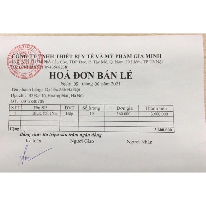 Biocystine viên uống chăm sóc hỗ trợ đẹp da, trắng da, mọc tóc, mọc móng 30 viên