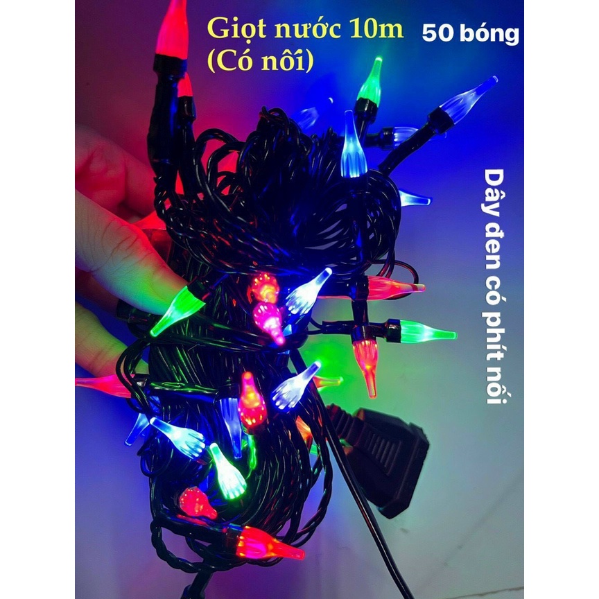 Dây chớp led nhiều màu 8m kiểu giọt nước Mos Shop