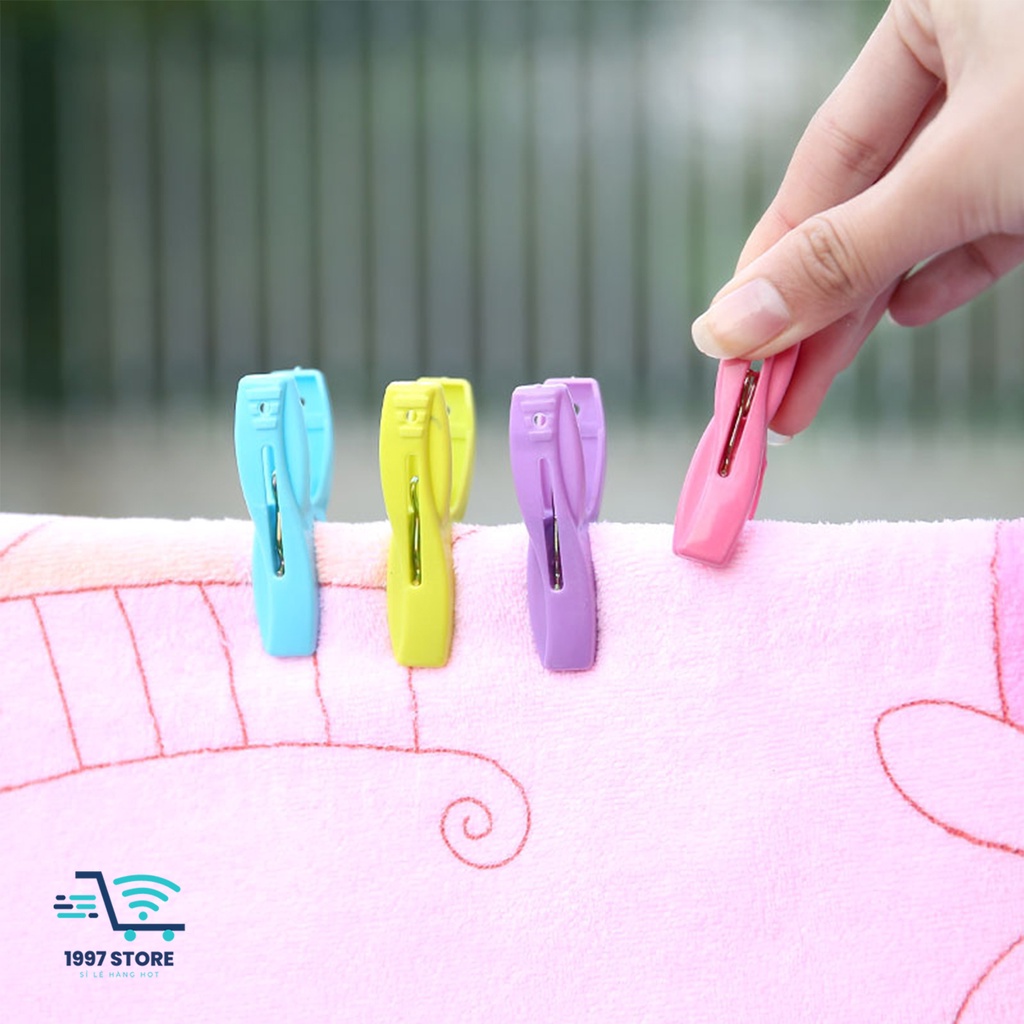 Combo 30 Kẹp phơi quần áo tặng kèm rổ nhựa xinh xắn tiện dụng