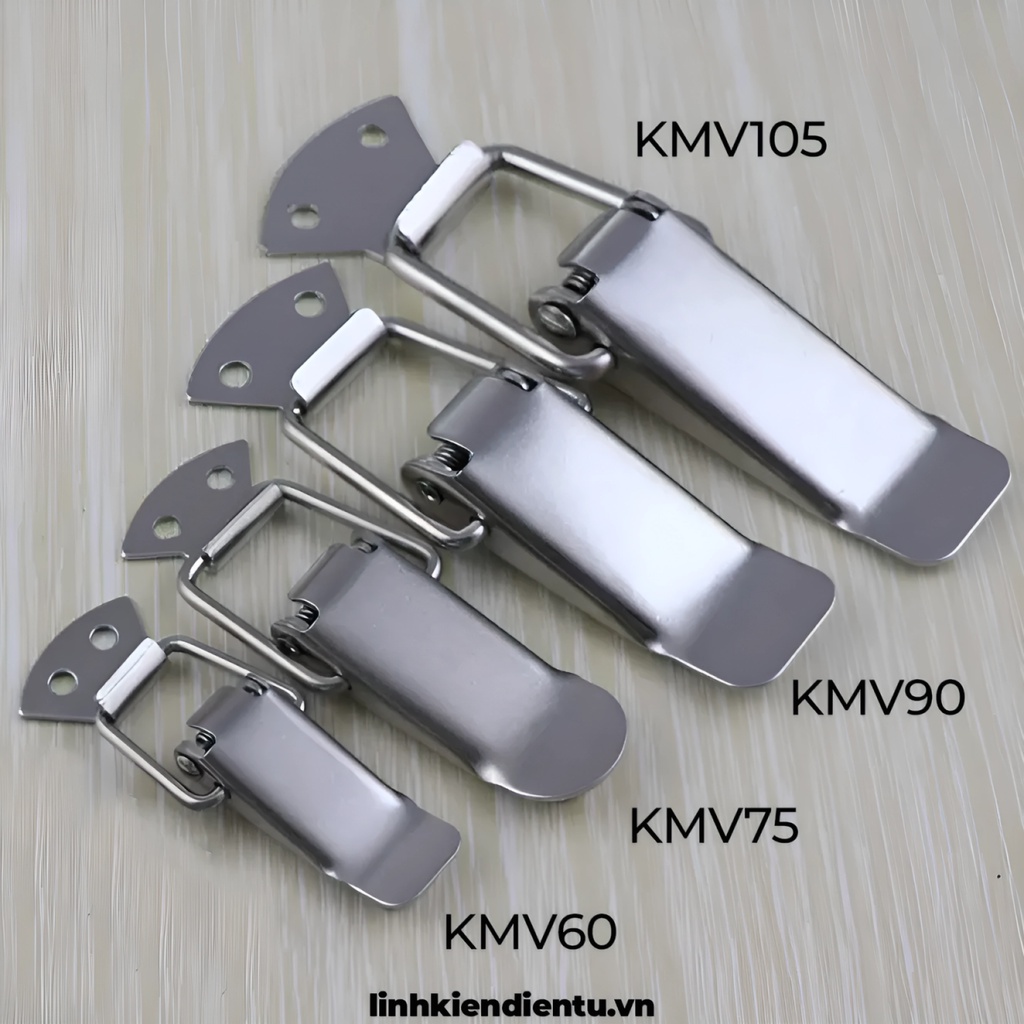 Khóa mỏ vịt có khoen khóa, inox 304 - KMVxL