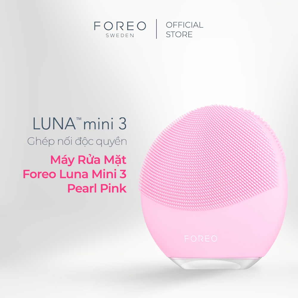 Máy Rửa Mặt FOREO LUNA Mini 3 Pearl Pink | Màu Hồng Nhạt| Bảo Hành 2 Năm