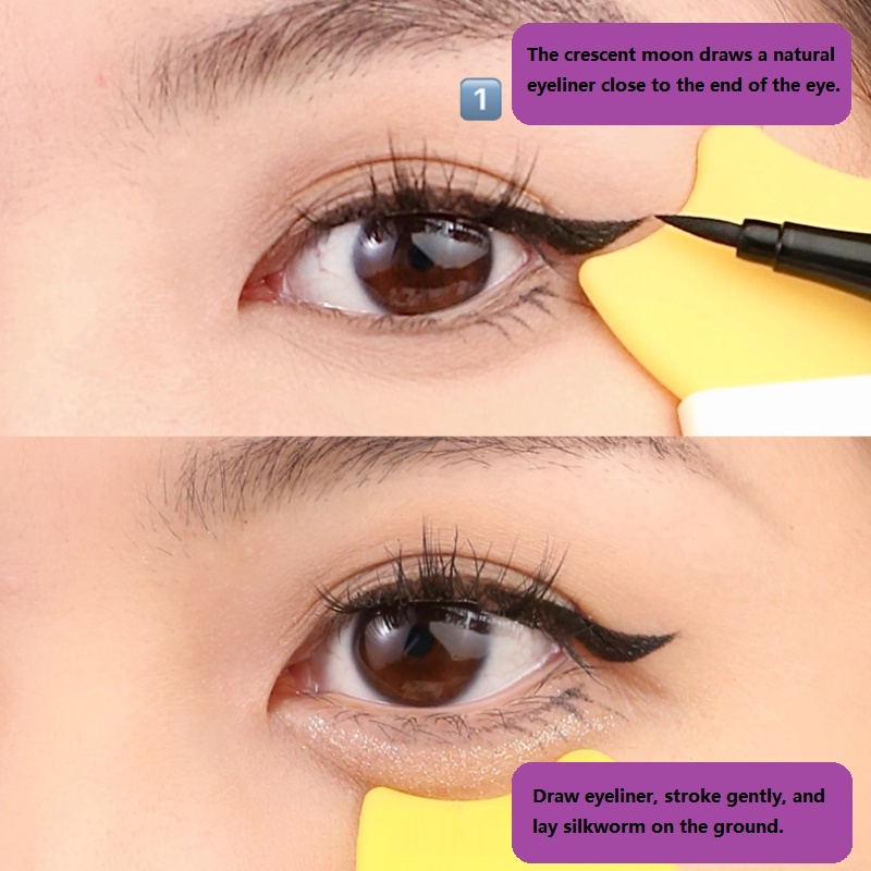 Bút Kẻ Mắt Trang Điểm Chuyên Nghiệp Bằng Silicone Màu Đen Dành Cho Người Mới Bắt Đầu