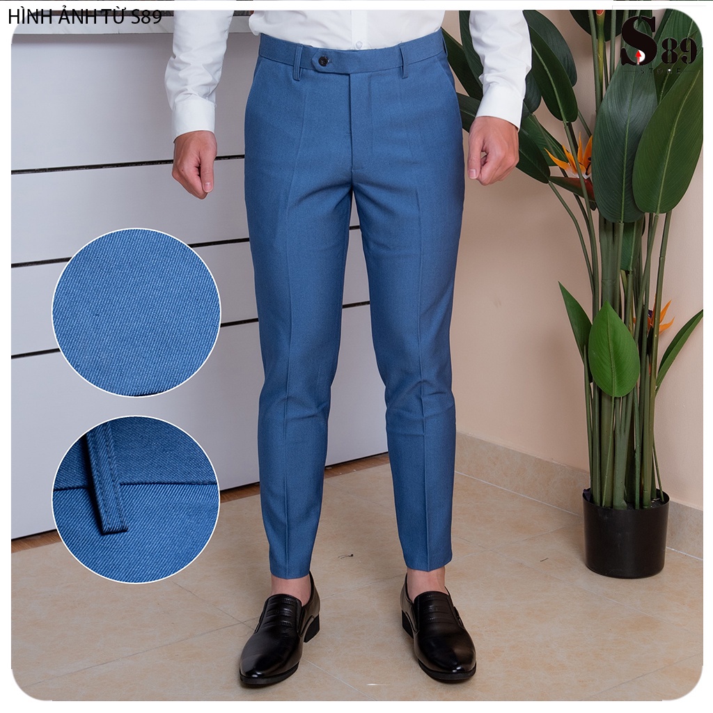 Quần âu nam, quần tây nam T-max chất vải chéo 81 dày dặn co giãn nhẹ , đường may chuẩn - Thời trang S89