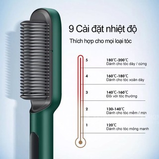 Lược Điện Chải Tóc Tạo Kiểu - Uốn Duỗi Ép Tóc Đa Năng