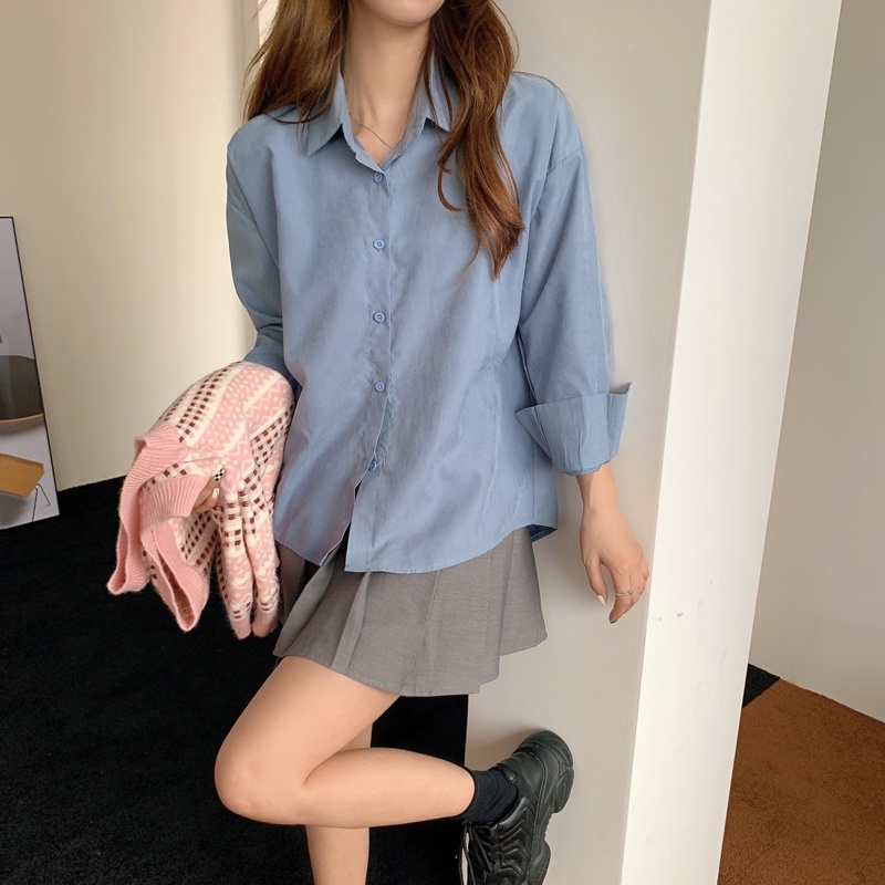 IELGY IELGY Áo Kiểu Pháp Tay Dài Dễ Phối Đồ Thời Trang Cho Nữ