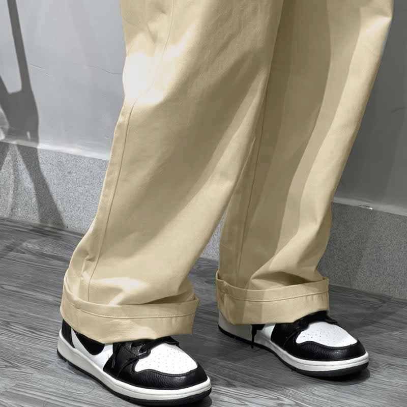 Quần Jogger Baggy kaki Dáng Suông Dài ống rộng - Chất Vải Kaki Kiểu Thể Thao UNISEX bốn Màu Đen,rêu,be,xám. 03x | BigBuy360 - bigbuy360.vn