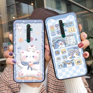 Ốp lưng Oppo Reno / Reno 2 / Reno 2Z / Reno 2f / Reno2 F gấu xanh đỏ ốp gấu cute bo viền