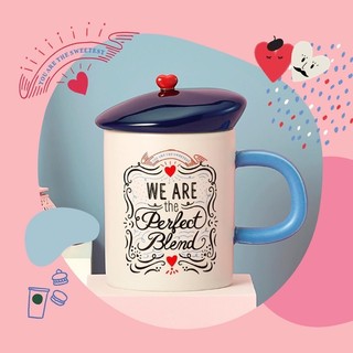 - cốc sứ valentine 22 the beret hat handle mug 10oz w lid