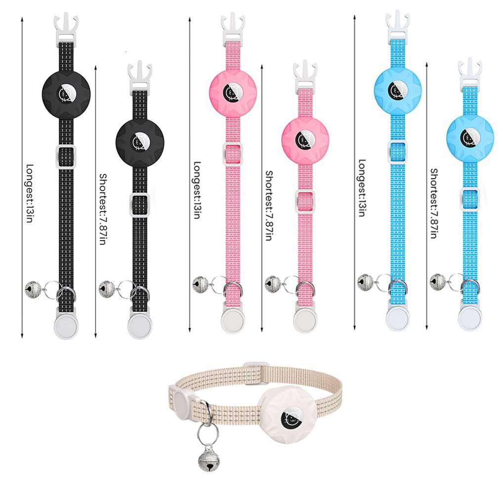 Vòng Cổ Bằng Polyester Chống Nước Chống Sốc Họa Tiết Sọc Phản Quang Cho Thú Cưng