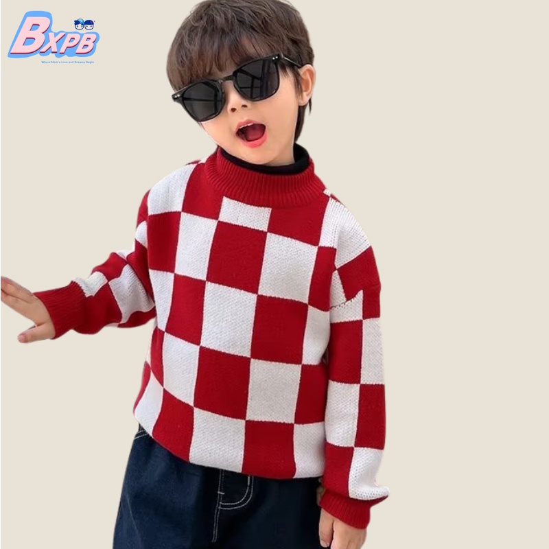 Áo Sweater Dáng Rộng Thoải Mái Thời Trang Giáng Sinh Năm Mới Cho Bé Trai 3-15 Tuổi 100-170