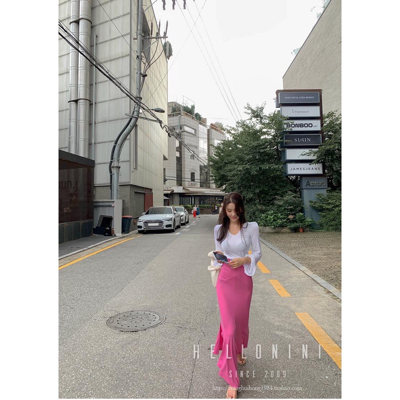 Chân váy đuôi cá xòe dáng maxi dài 102 cm chất vải thun mịn co giãn mỏng nhẹ free size