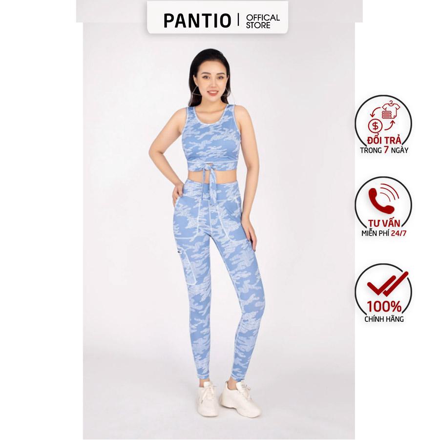 FAT5214 - Áo tập dáng lửng chất liệu thun co giãn, buộc eo nơ trước - PANTIO