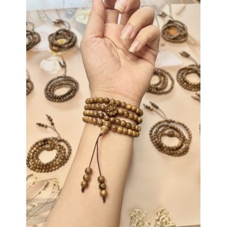 Chuỗi trầm hương thiên nhiên mix sen 108 hạt đem lại may mắn, tài lộc