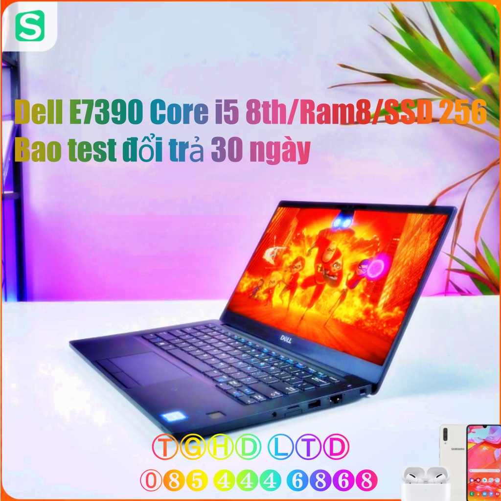 Máy tính Laptop Dell Latitude 7390 Core i5* 8350U - RAM 8GB - SSD 256GB - Intel HD Graphics 620 - MH 13.3 inch FullHD