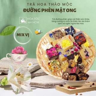Trà hoa cúc đường phèn mật ong - trà thảo mộc đường phèn mix vị