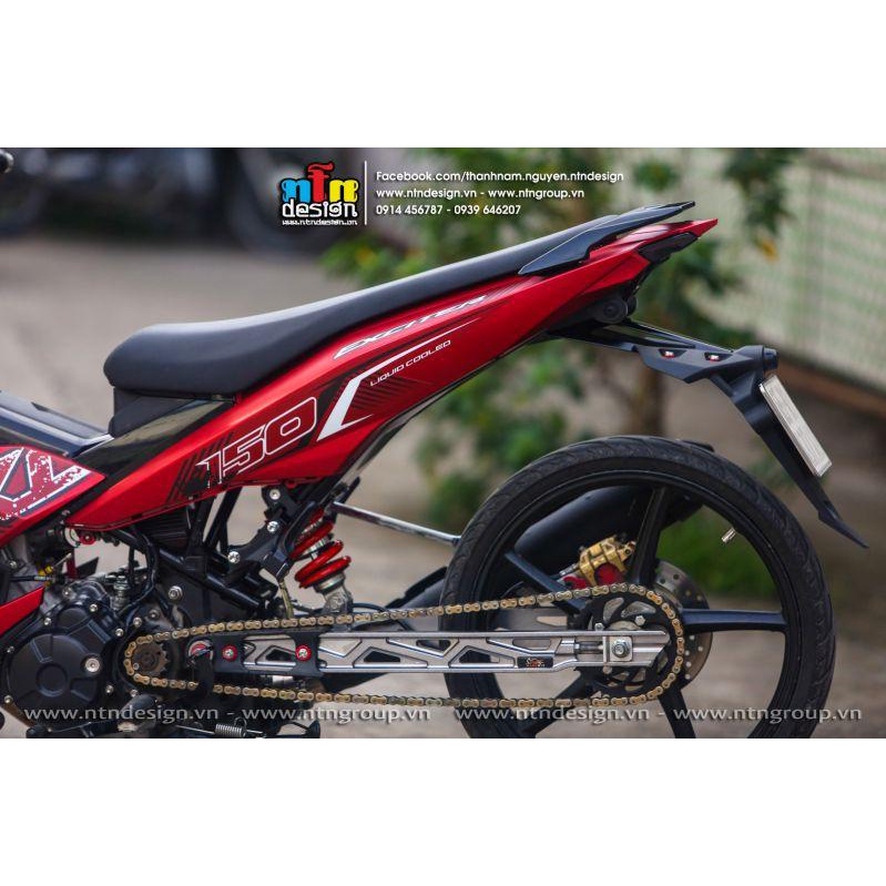 TEM RỜI mẫu chữ EX đen trắng cho Exciter 150 đỏ nhám - siêu hot 2022