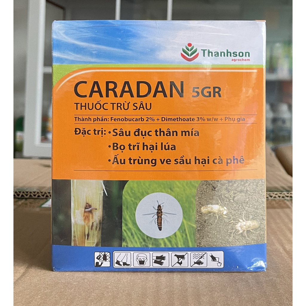 Caradan 5GR 1Kg - Sâu đục thân, bọ trĩ, Ấu trùng ve, muỗi hành
