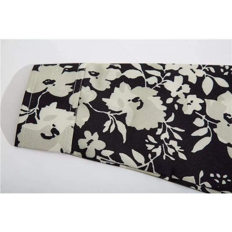 Áo Sơ Mi Nam Tay Dài Dáng Rộng In Họa Tiết Hoa Lá Phong Cách Hàn Quốc Thời Trang Mùa Thu 2022