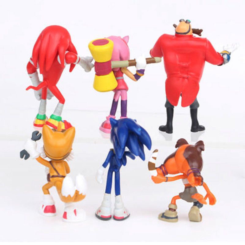 Set 6 Mô Hình Nhân Vật Trong Sonic The Hedgehog