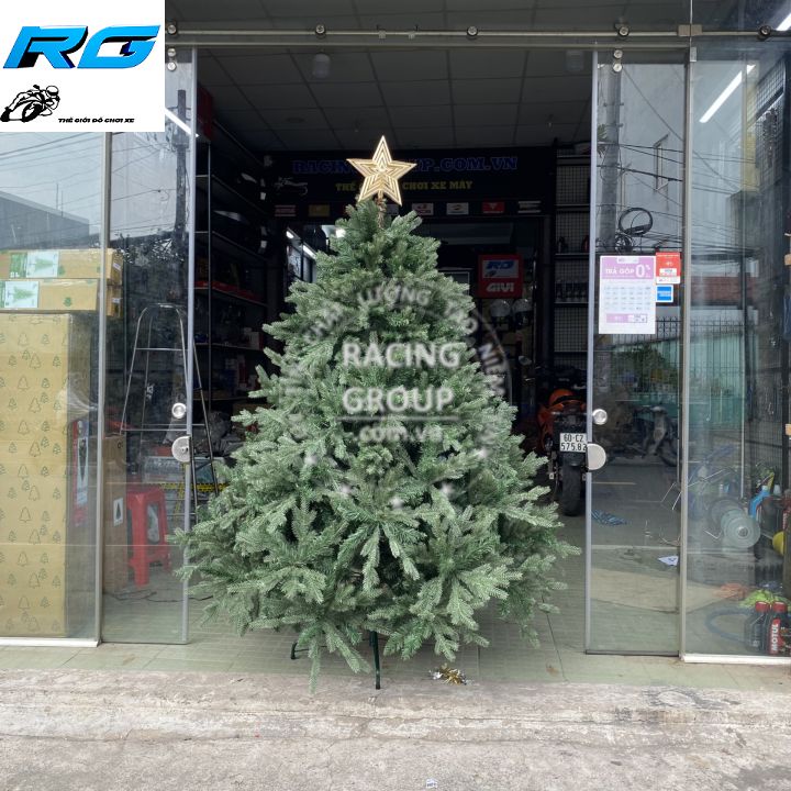Cây Thông Noel PE Xanh Cây Thông Tự Động Cao 1m8 Tặng Kèm 1 Ngôi Sao Xi Bóng Trang Trí Giáng Sinh Hàng Việt Nam cao cấp