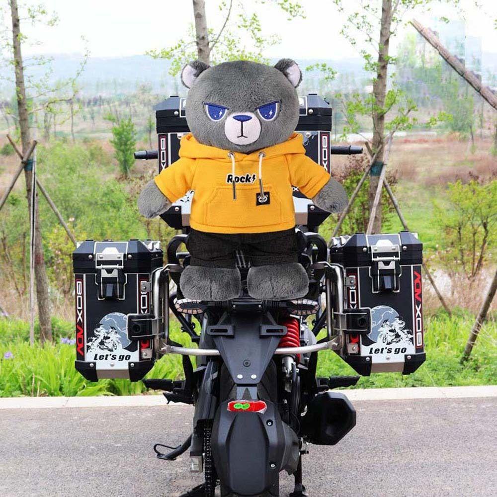 Gấu Bông Cotton Mềm Mại Mặc Áo Khoác Phong Cách Retro Trang Trí Nhà Cửa