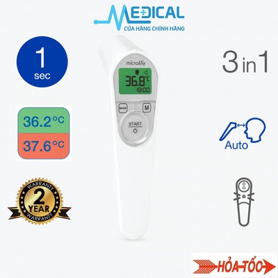 [Hoả Tốc HCM ] Nhiệt kế điện tử hồng ngoại đo trán MICROLIFE NC-200 3in1 nhanh, chính xác, an toàn - MEDICAL