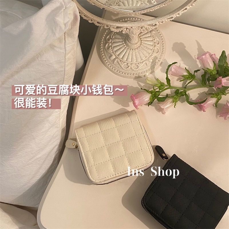 Ví Ngắn Mini Có Khóa Kéo Dễ Thương Cho Nữ