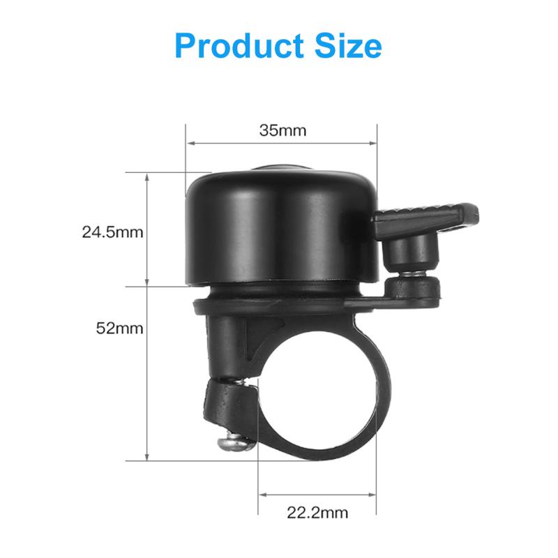 Chuông xe đạp mini HDOORLINK bằng hợp kim nhôm trong suốt