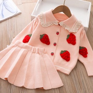 Set váy len quả dâu hàng qccc cho bé gái