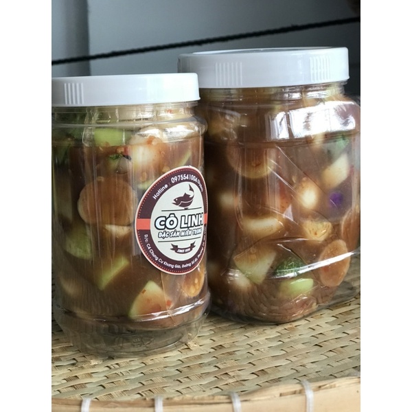 Mắm dưa cà trộn hũ nửa ký