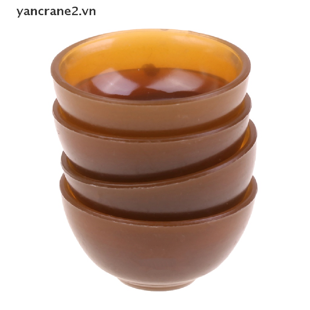 Bộ 4 Tô Chén Ăn Cơm Đồ Chơi Màu Sắc Trang Trí Nhà Búp Bê {yancrane2.vn}