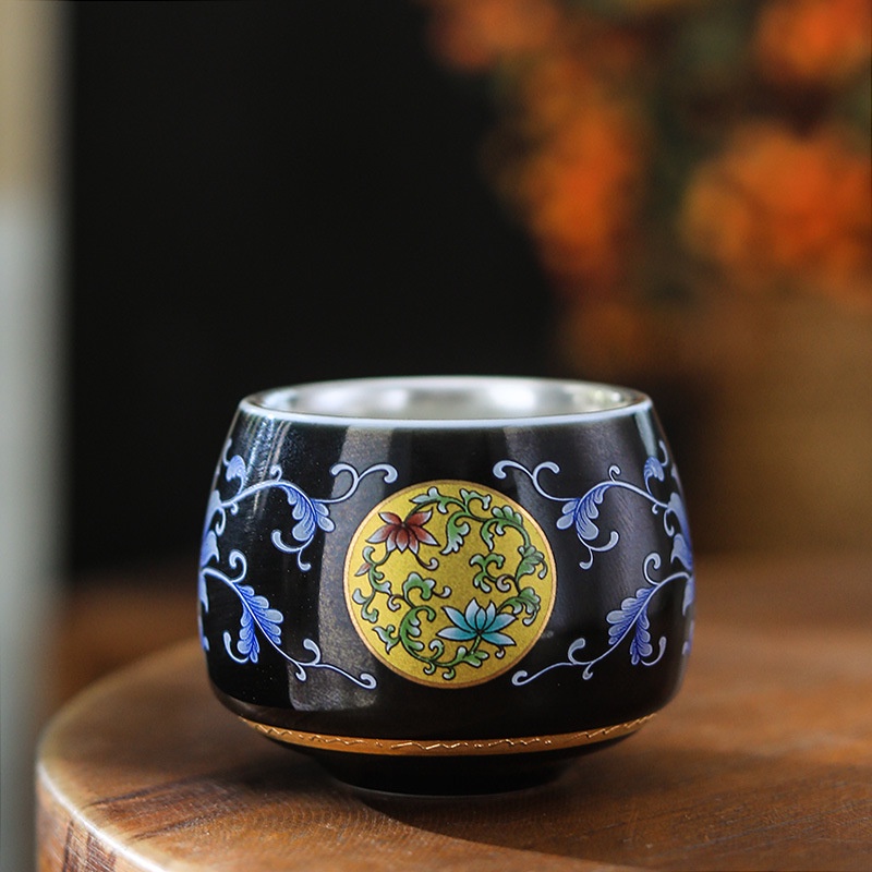 Bộ Tách Uống Trà Bằng Bạc 99 Phong Cách Trung Hoa