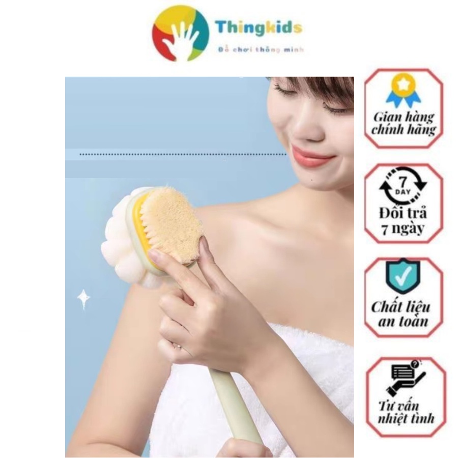 Chổi bông tắm có bàn trà matxa - Thingkids