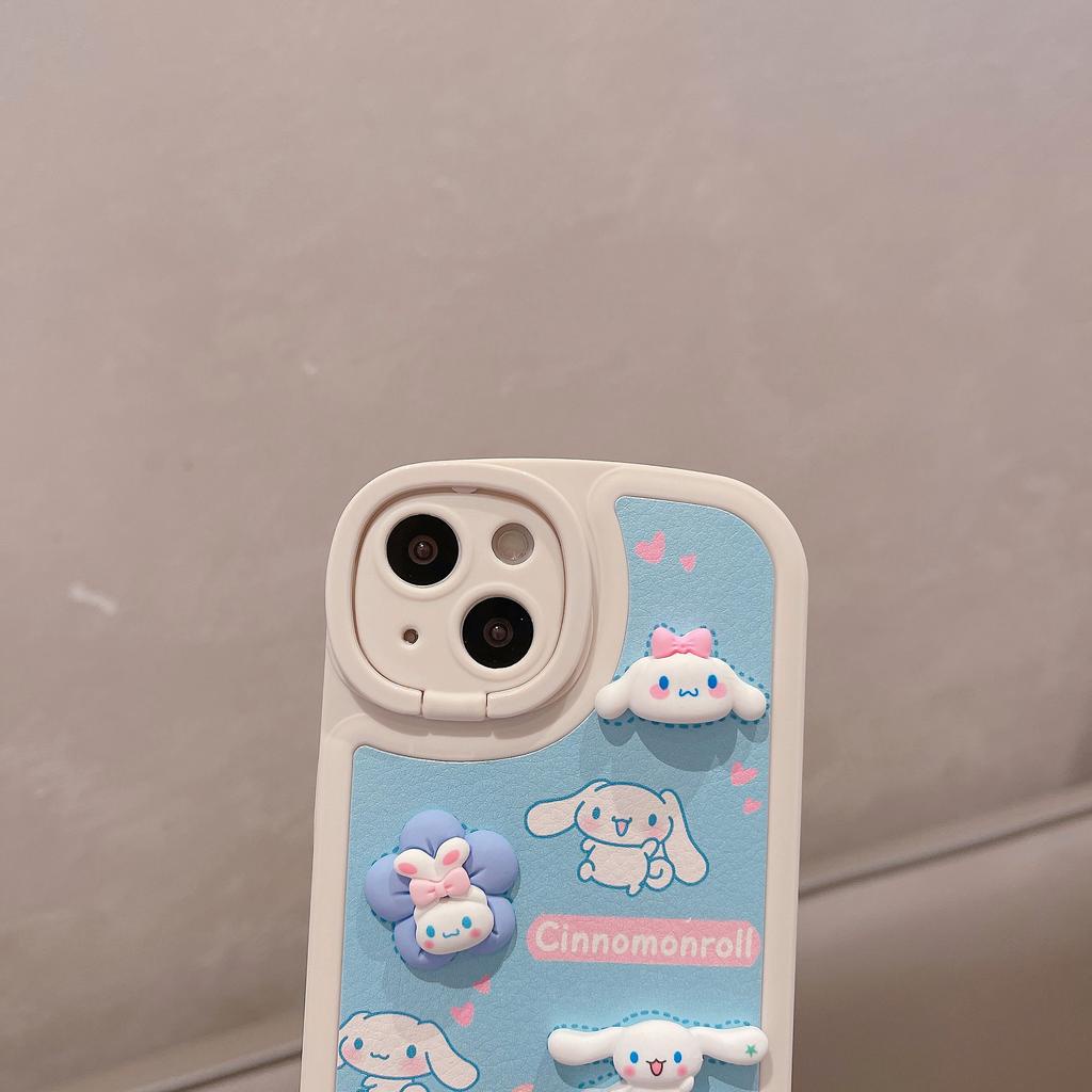 Ốp Điện Thoại Da Có Giá Đỡ Hình Búp Bê melody 3D Cho IPhone 14promax 14pro 13promax 12 11