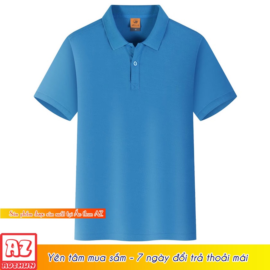 Áo thun polo nam cổ trụ trơn nhiều màu, có bigsize - Vải cá sấu cao cấp
