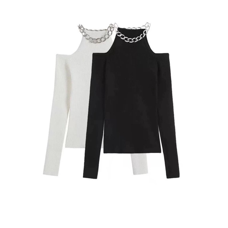 Áo len SỢI XÍCH cut out quyến rũ