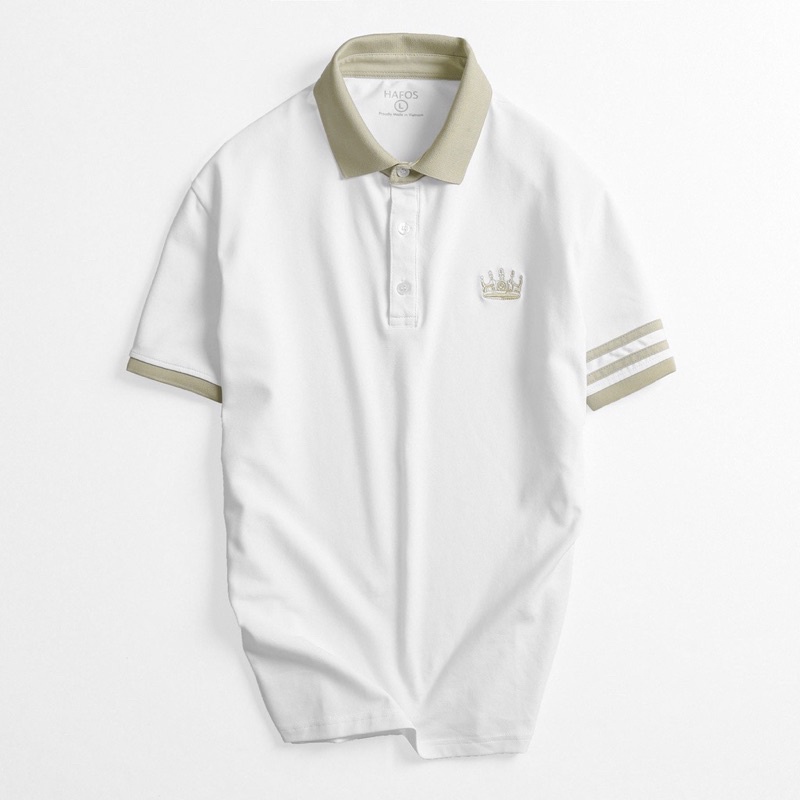 Áo phông polo nam, áo thun nam thêu Vương Miện có cổ chất vải Cotton Cá Sấu dày dặn lên dáng cực chuẩn | BigBuy360 - bigbuy360.vn