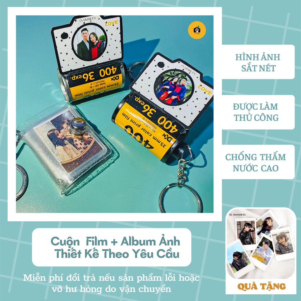 MÓC KHOÁ CUỘN PHIM ẢNH HANDMADE INANHKTS QUÀ TẶNG KỶ NIỆM