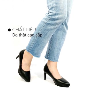 Giầy cao gót nữ da thật đúp đế 7cm supersotf