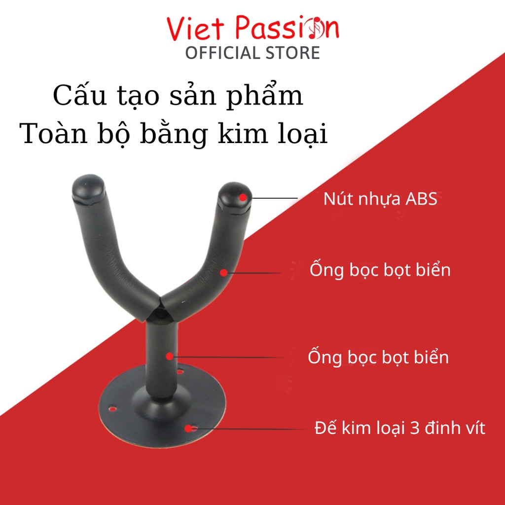 Móc treo đàn guitar, móc treo đàn ukulele, guitar nhỏ gọn chất lượng Viet Passion HCM