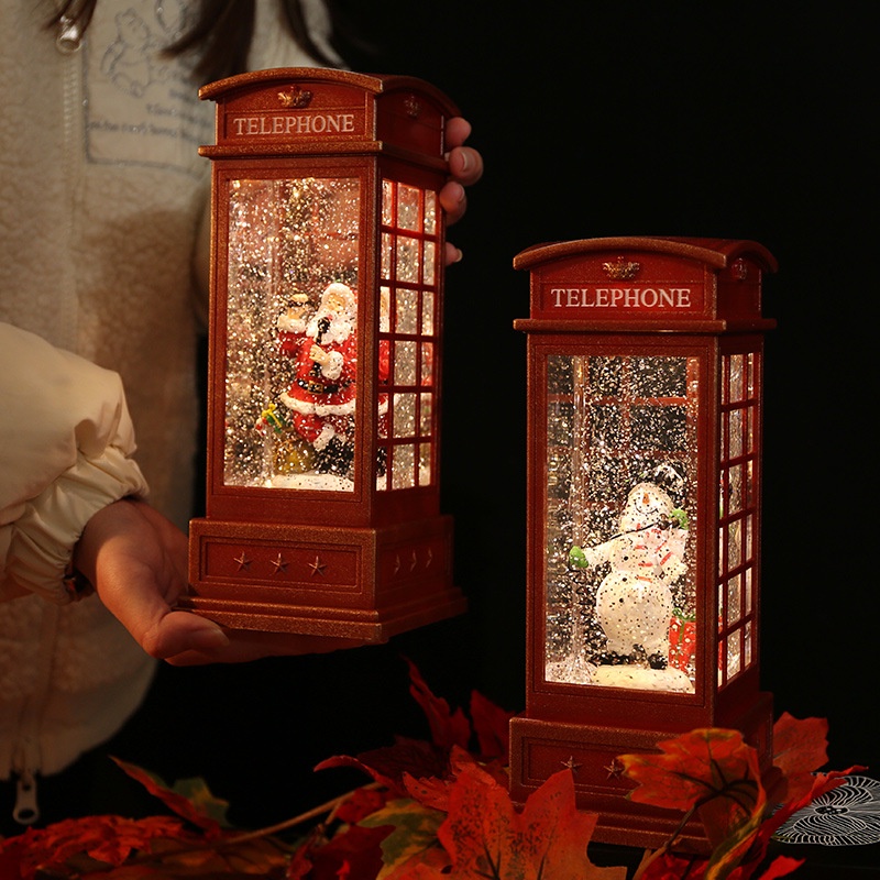 Hộp nhạc telephone Box trang trí, quà tặng giáng sinh (hàng sẵn, có hỏa tốc HCM trong ngày)