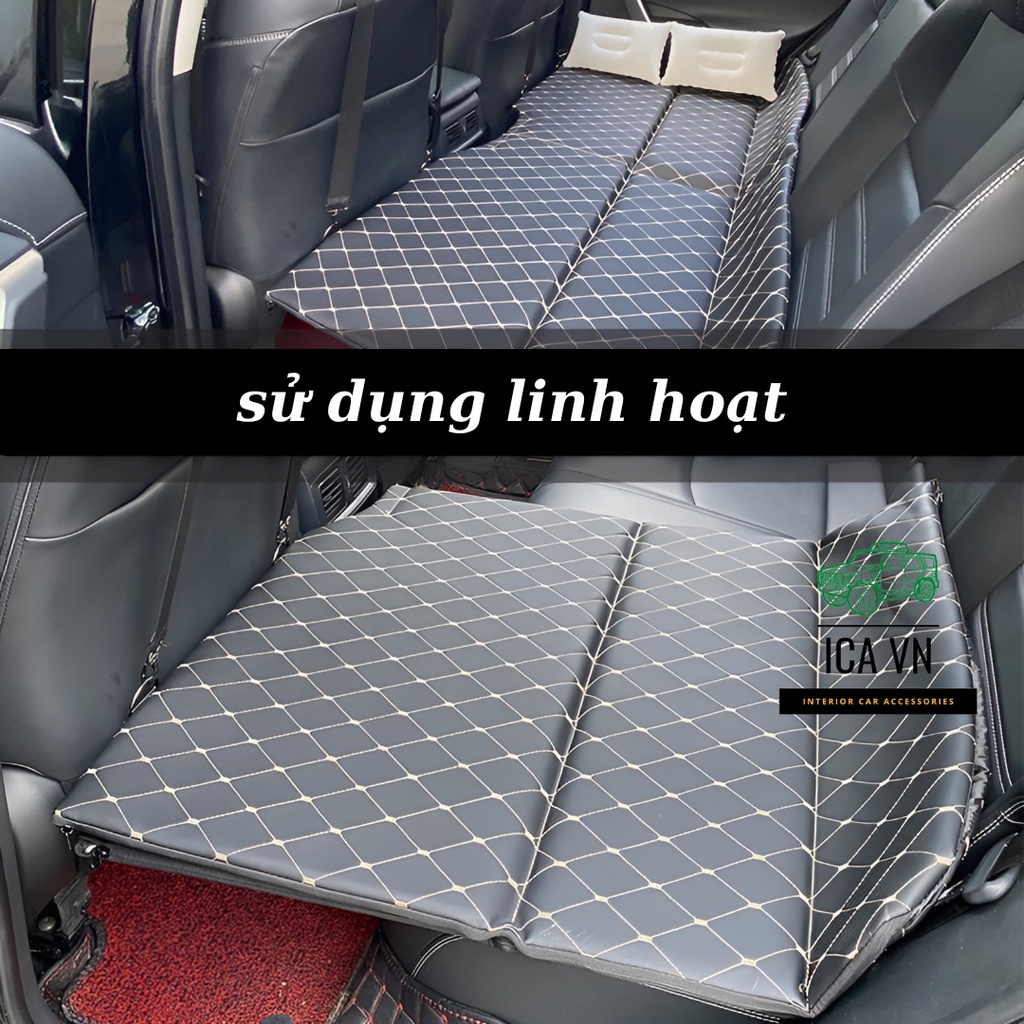 Nệm xe ô tô cao cấp gấp gọn tiện dụng, đệm nằm sau xe ô tô không bơm hơi dạng treo, đệm ô tô ghế sau mã ICA03