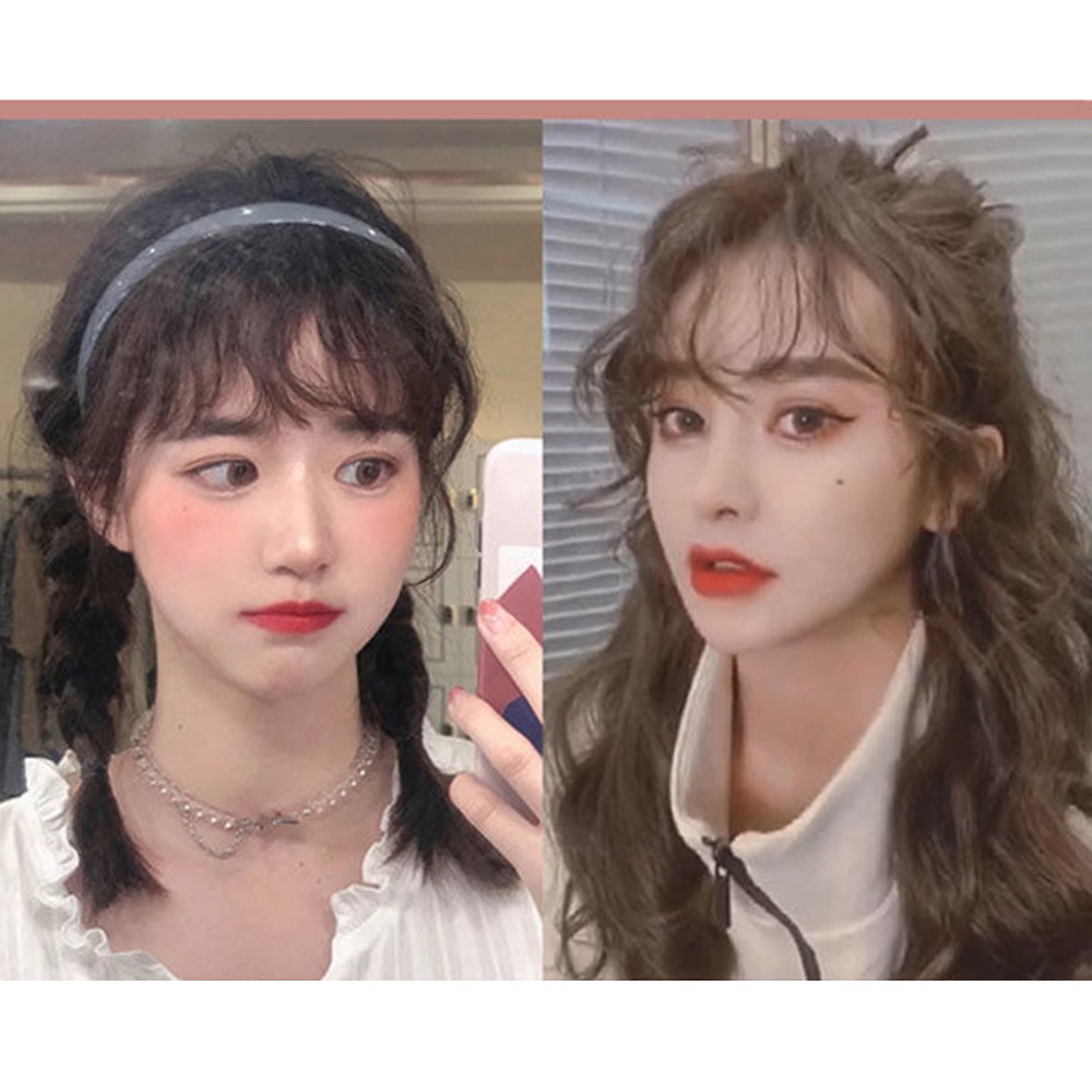 1 Bộ Tóc Mái Giả Xoăn Bồng Bềnh Thời Trang Dành Cho Nữ