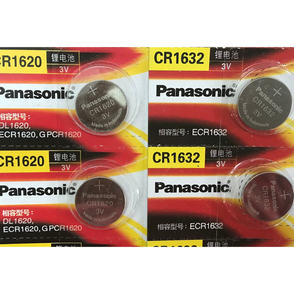 5 viên Pin CR2032, CR2025, CR2016, CR1632, CR1620, CR1616, CR1220 Panasonic Lithium  3V, Pin cúc Panasonic