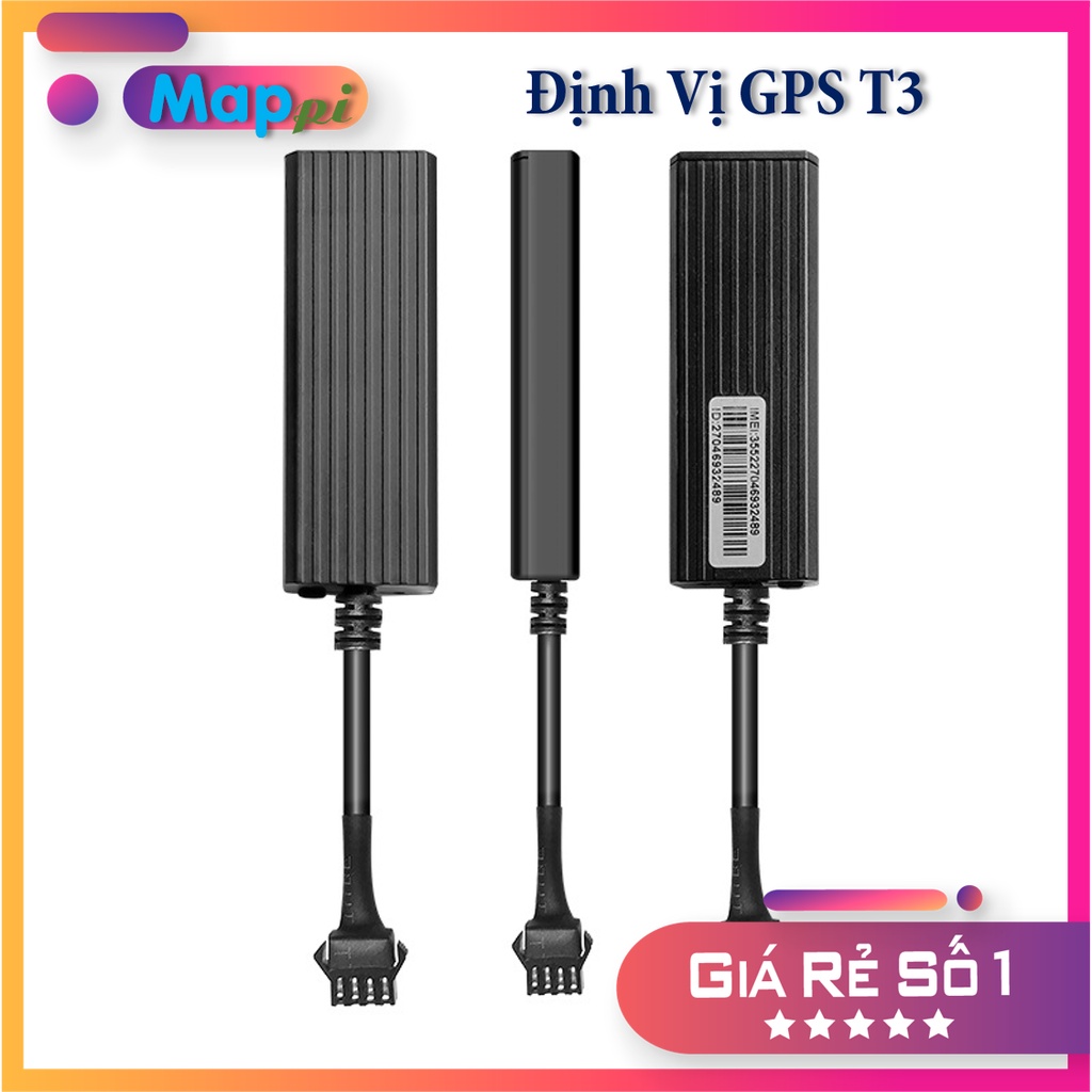 Định Vị GPS T3 Cho Xe Máy Ô tô Chống Trộm, APP Tiếng VIệt Vĩnh Viễn, Giám sát 24/24