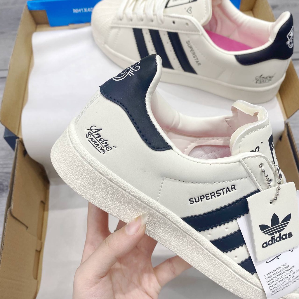 Giày thể thao Adidas Superstar X André Saraiva 'Cream' hot trend 2022