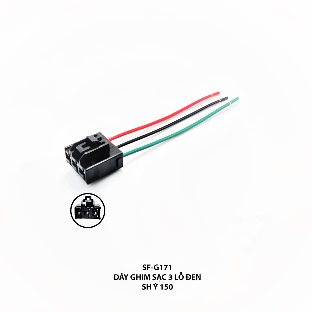 Dây ghim sạc 3 lỗ đen - SH Ý 150 - SF-G171