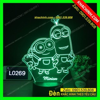 Đèn Led 3D MINION - 16 màu - điều khiển từ xa – Qùa Tặng Độc Đáo, Trang Trí,Để Bàn,Phòng Ngủ
